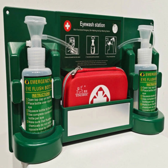 Emergency Eye Wash Station With First Aid Kid 