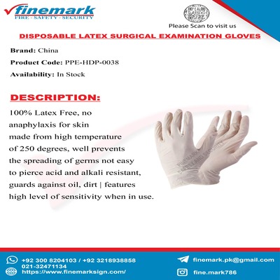 Disposable Latex Surgical Examination Gloves