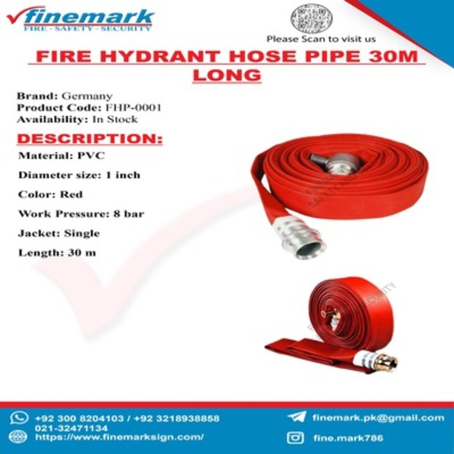 Fire hydrant hose pipe 30m  long