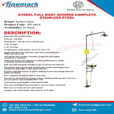 Sysbel Full Body Shower Complete Stainless Steel