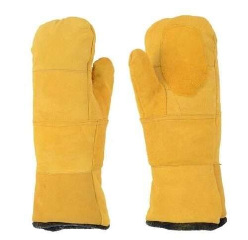 Image of Heat Resistant Oven Mitt Leather Gloves for sale in Pakistan.