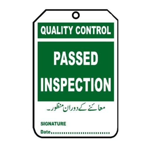 Image of NT-1115 Quality Control Passed Inspection Tag for sale in Pakistan.
