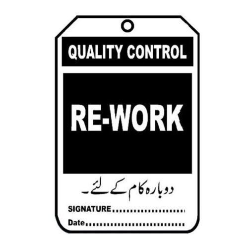 Image of NT-1105 Quality Control Rework Tag for sale in Pakistan.