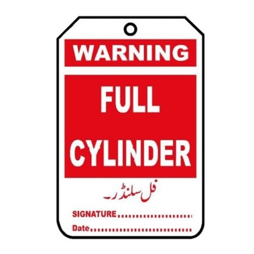 Image of NT-1119 Warning Full Cylinder Tag for sale in Pakistan.