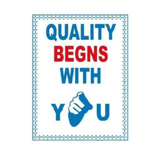 Image of MQCP-218 Quality Begins With You Sign for sale in Pakistan.