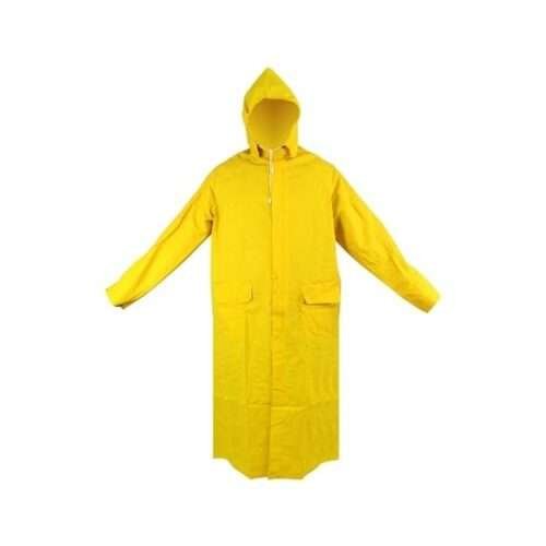 Image of Chemical PVC Washable Water Proof Heavy Duty Yellow Raincoat for sale in Pakistan.