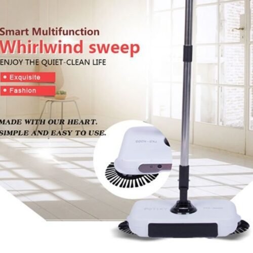 Image of Smart 360 Rotating Cordless Hand Push Walk Behind Power Household Floor Broom Sweeper for sale in Pakistan.