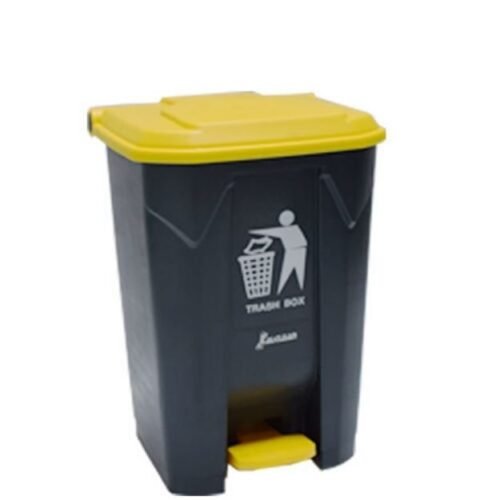 Image of XDL-80K-7 Industrial Garbage Yellow Pedal Plastic Dustbin 80Liter for sale in Pakistan.