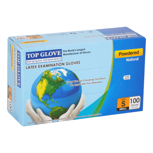Image of Latex Examination Powdered Surgical Disposable Gloves for sale in Pakistan.