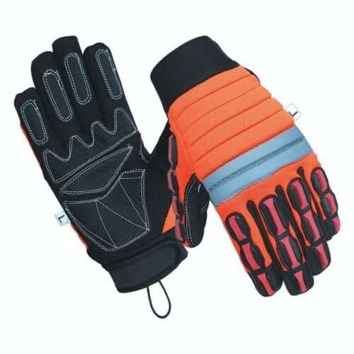 Image of JNM1023 Impact Resistant Mechanical Hazard Safety Leather Work Gloves for sale in Pakistan.