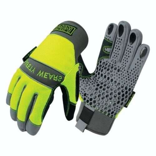 Image of JNM1028 Slip & Impact Resistant Mechanical Hazard Safety Leather Work Gloves for sale in Pakistan.