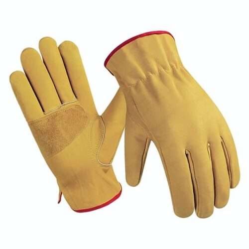Image of JNM2052 Heavy Duty Double Palm Driving Safety Leather Work Gloves for sale in Pakistan.