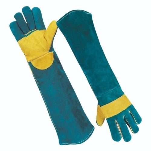 Image of JNM3018 Long Cuff Heat Resistant Industrial Leather Welding Gloves for sale in Pakistan.