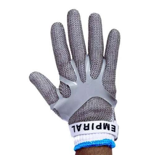 Image of Stainless Steel Cut resistant Metal Mesh Chain Glove With Textile Strap & Elastic Grip for sale in Pakistan.