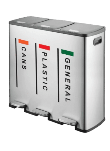 Image of JFMR-90L-3-in-1 Stainless Steel Dustbin for sale in Pakistan.