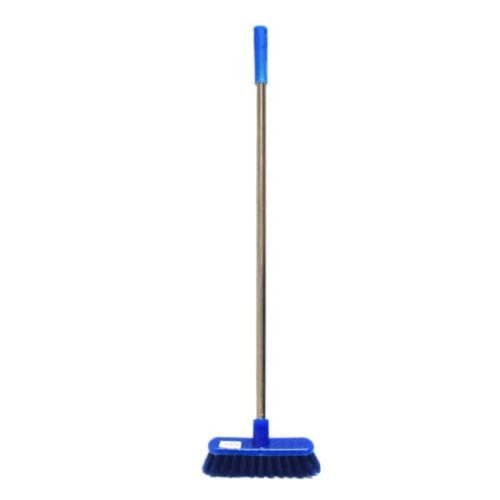 Image of Heavy Duty 12458 4Ft Plastic Long Handle Wide Brush Floor Cleaning Brooms for sale in Pakistan.