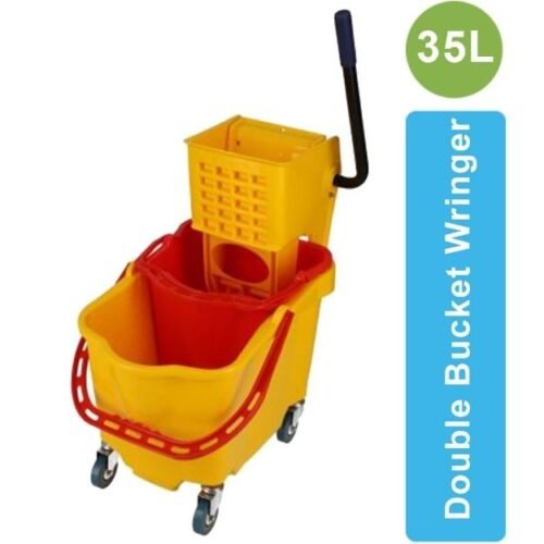 Image of 35L Double Bucket Wringer Trolley for sale in Pakistan.
