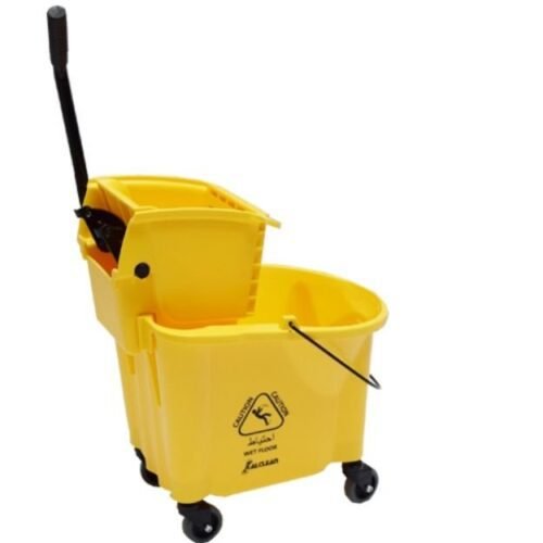 Image of XDW-36liter Yellow Mop Trolley Cleaning Bucket With Wringer for sale in Pakistan.