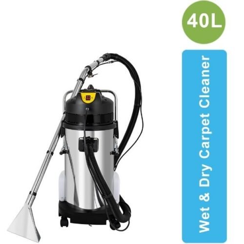 Image of House Hold LC-402SC 40L Stainless Steel Black Wet & Dry Industrial Carpet Vacuum Cleaner for sale in Pakistan.