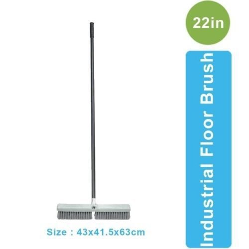 Image of Heavy Duty 1202 22in Plastic Handle Wide Brush Floor Cleaning Brooms for sale in Pakistan.