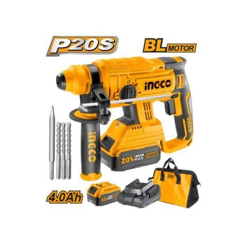 Image of Ingco CRHLI22012 Lithium Ion Cordless 20V Battery Rotary Hammer Wall Drilling Machine for sale in Pakistan.