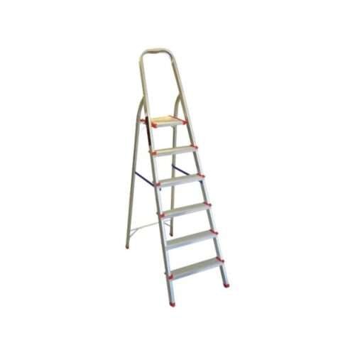 Image of High Quality Household Aluminium A type Folding Stairs Ladder With Work Platform for sale in Pakistan.