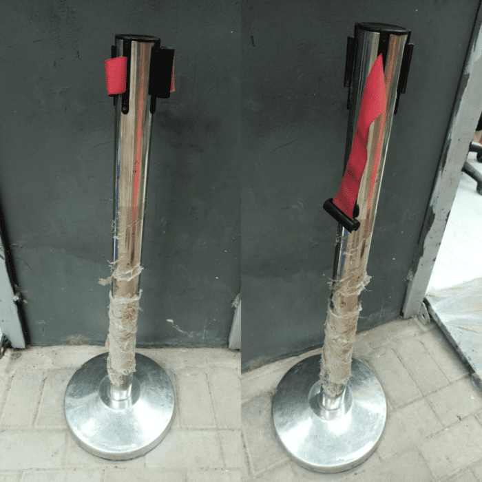 Image of Crowd Control Barrier Retractable Queue Pole for sale in Pakistan.
