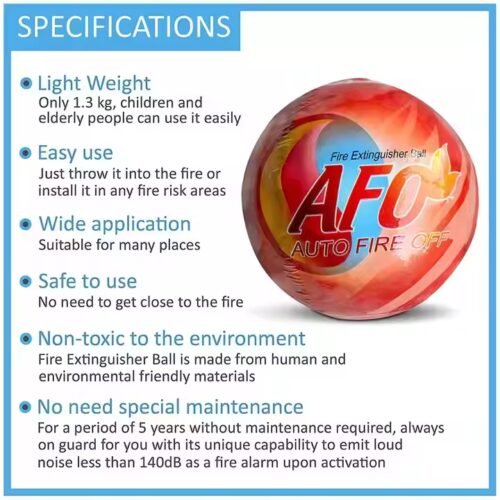 Specifications of Fire Extinguisher Ball