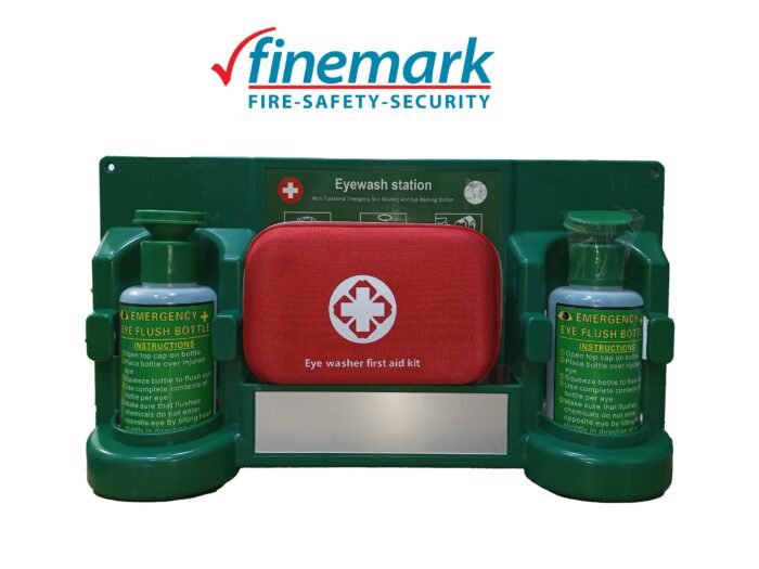 Emergency Eye Wash Station with First Aid Kit (Product Code: PPE-EWPL-0002) - Finemark